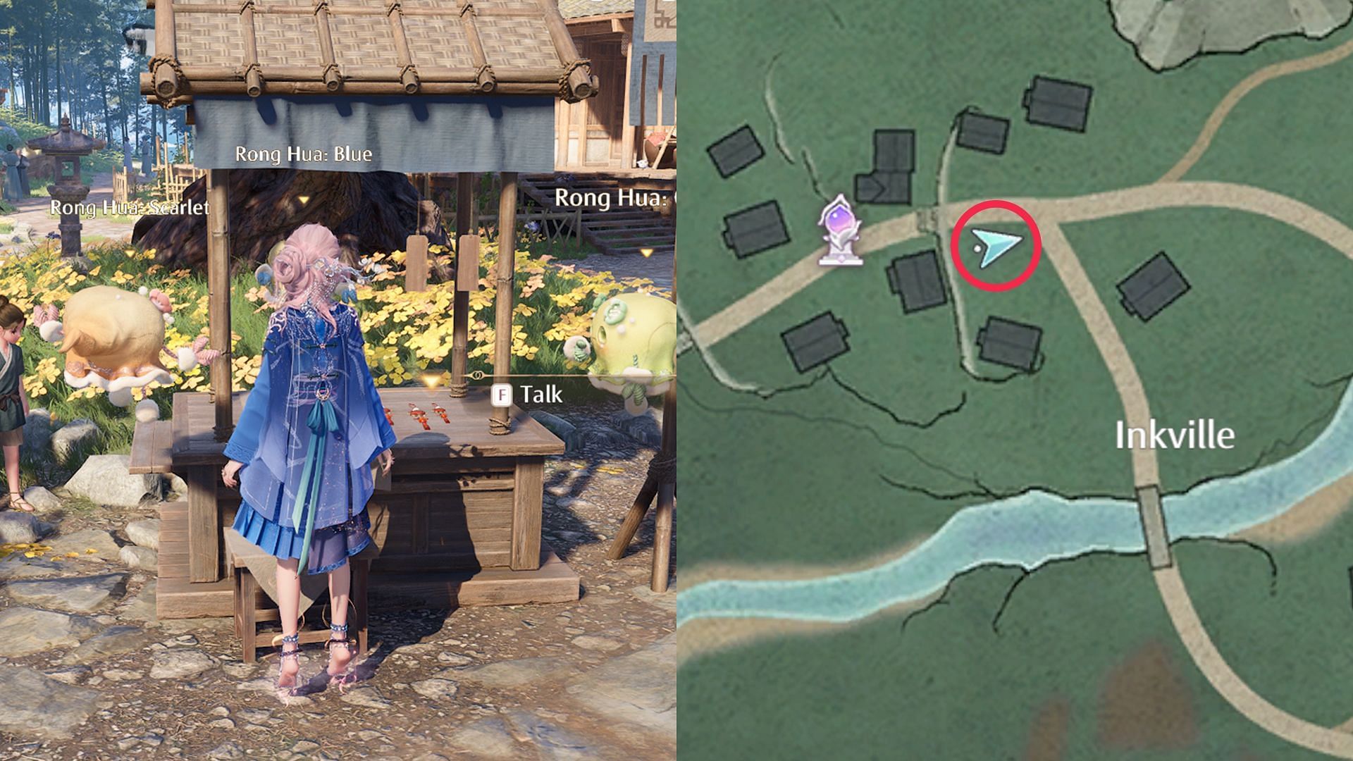 Location of the Rong Hua Pieceys in Danqing Island (Image via Sportskeeda Gaming/Infold Games)